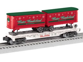 Winter Wonderland Flatcar with Piggyback Trailers