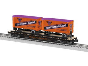 Transylvania PS-4 Flatcar w/2 20' Trailers #103126