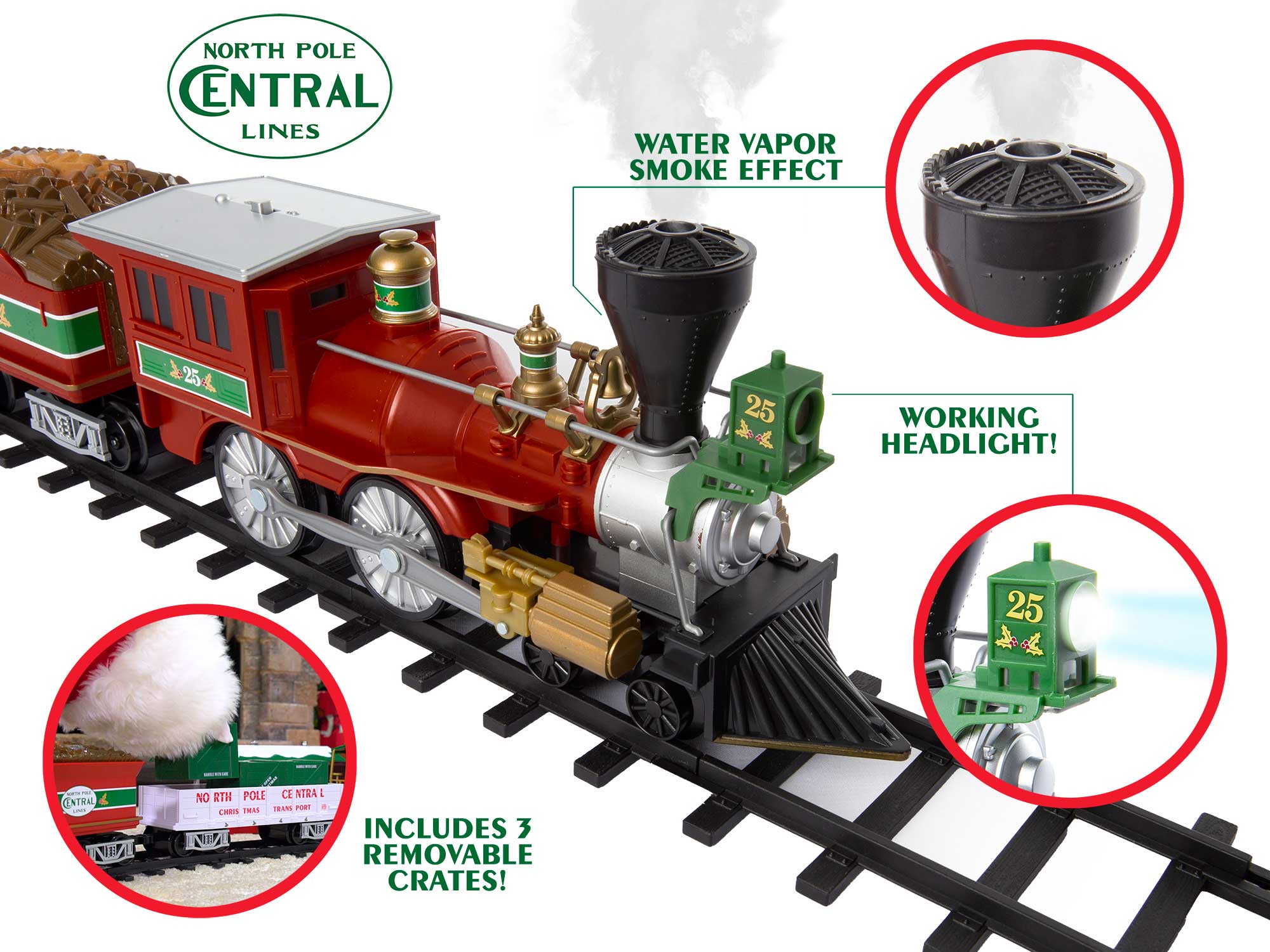 North Pole Central Ready-to-Play Train Set w/ Bluetooth